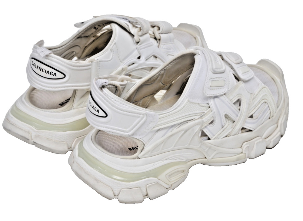 Balenciaga Track Sandals White Chunky Strappy Caged Atheletic Sneaker Sole Sz 37